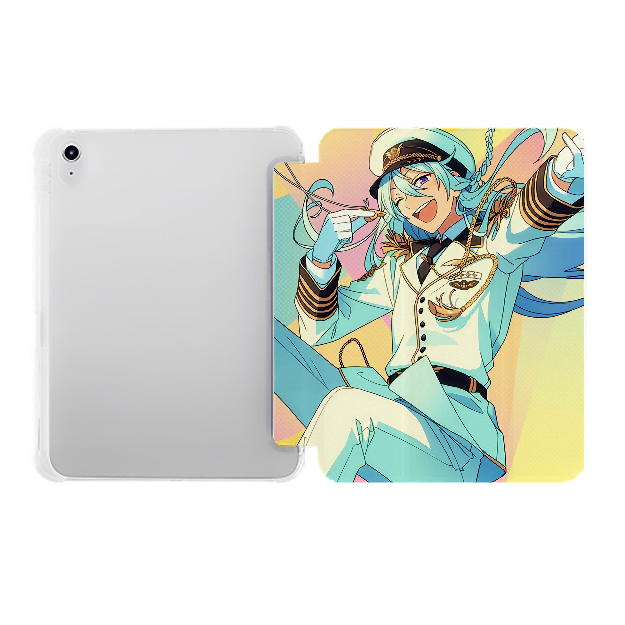 （画像用） あんさんぶるスターズ! Ensemble Stars IPad ケース ペン収納付き 三つ折りスタンド PUレザー×シリコン 対応機種9.5/10.5/10.9インチ